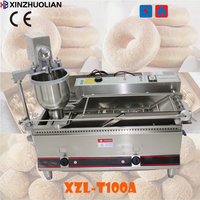 Nouvelle machine à beignets automatique commerciale à double rangée, gaz-électrique, haute productivité, acier inoxydable 304