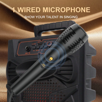 Enceinte portable SING-E ZQS809 pour fêtes en extérieur, enceinte sans fil avec woofer d'origine et microphone