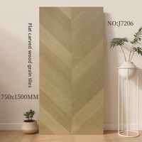 Carreaux de sol en céramique style rustique effet bois 750x1500mm pour salon et chambre, entièrement vitrifiés, finition Skin-Touch, antidérapants