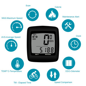 Compteur de vélo filaire étanche à la pluie, appareil de mesure de vitesse pour bicyclette, compteur de vélo, odomètre, capteur de vitesse Mph - Product Image 3