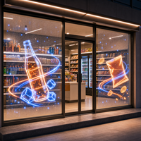 Film LED transparent auto-adhésif pour les publicités sur les vitrines des magasins de proximité