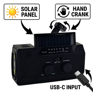 Kit di Emergenza Essenziale con <span class=keywords><strong>Radio</strong></span> 5000mAh per Ascoltare AM FM WB, Sicurezza in Caso di Tempeste Tropicali e Tifoni, con Alimentazione Solare - Product Image 4