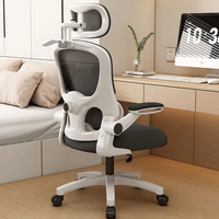 Chaise de bureau ergonomique accoudoir rabattable fonction pivotante chaise de direction importée avec appui-tête réglable maille plastique pas cher