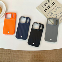 Étui en fibre de carbone tissée pour iPhone 17 Air, protection d'objectif en alliage d'aluminium, coque magnétique pour iPhone 17 16 15 Pro Max