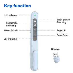 Single-Head 2.4G Usb Afstandsbediening Presentatieapparatuur Pagina Draaien Presentator Usb Power Point Presentator Pen - Product Image 5