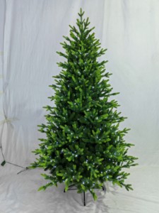 <span class=keywords><strong>Sapin</strong></span> de Noël en PVC/PE de 210 cm (7 pieds) avec LED blanc chaud, couleur blanc luxe, prix de gros, pour décoration de Noël - Product Image 3