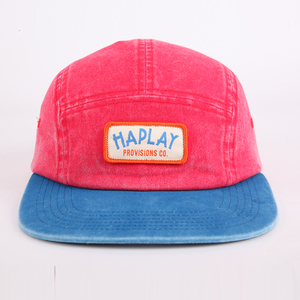 Tùy chỉnh rửa bông năm Bảng cắm trại cap không có cấu trúc có thể điều chỉnh <span class=keywords><strong>5</strong></span> Bảng điều chỉnh <span class=keywords><strong>hat</strong></span> thêu vá mũ phẳng và mũ - Product Image 3