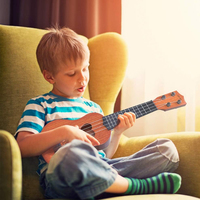 YS TOYS Mini Four-Strings Non-Electric Ukulele Guitar Toy with 5 Scales for Kids Unisex Plastic Musical Instrument