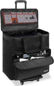 New Design Multiple Pockets Rolling Laptop Compartment Double Layer Travel Detachable <b>Trolley</b> Rolling Wheels Teacher Bag - Product Image 3