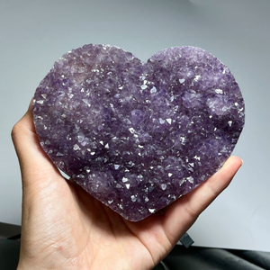Cristal de Corazón de Amatista al por Mayor, Gema Natural en Forma de Corazón, Cuarzo Druzy, Geoda, Artesanía de Cristal, Decoración Curativa, Halloween - Product Image 4