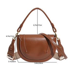 Nuova Borsa a Tracolla da Donna in Pelle PU, Piccola e Alla Moda, Stile <span class=keywords><strong>Saddle</strong></span> Bag, Portatile e di Lusso per Uso Quotidiano - Product Image 1