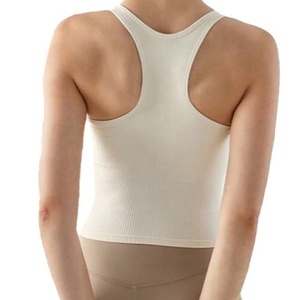 Women's U-<b>Neck</b> Seamless Gym Vest for Fitness Jogging Yoga-<b>Cloud</b> Feeling Workout Tank Top Short Length-Wholesale - Product Image 6