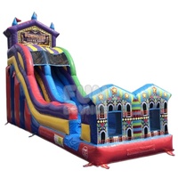 Toboggan gonflable de surf de 20 pieds avec piscine amovible en PVC, usage commercial extérieur