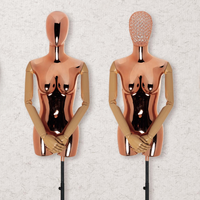 Mannequin demi-corps femme articulé électroplaqué pour vitrine, présentation de vêtements et de robes de mariée