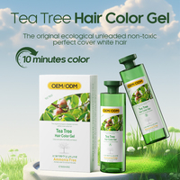 Teinture capillaire permanente noire naturelle Joynna sans ammoniaque ni arbre à thé pour couvrir les cheveux gris, facile à laver, utilisation à domicile pour tous les types de cheveux