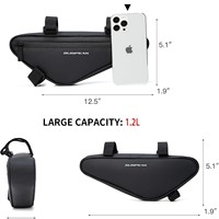 Étanche Vélo Triangle Sac En Cuir Guidon Sac Mobile Téléphone Stockage Vélo Poche Vélo Accessoires Accessoire pour Cyclisme