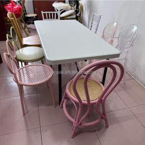 <span class=keywords><strong>Mesa</strong></span> Plegable Rectangular de Plástico de 4 Pies al por Mayor, Plegable por el Centro, Portátil, para Banquetes, Comedor, Alquiler para Bodas y Fiestas - Product Image 5