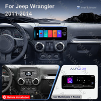 Pièces automobiles stéréo Aijia Factory pour JEEP Wrangler 2011-2014, écran tactile 12,3 pouces, panneau de commande, faisceau de câbles, Carplay