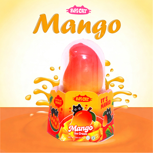 PoPI CAT Cat IP Tropical Rich Mango Ice Cream , 3D Painted <strong>Fruit</strong> Shape, Summer Dessert, Trendy Sweet Treat - Product Image 6