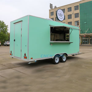 Mini Foodtruck, Cuisine Mobile, Remorque à Granités, Remorque à Hot-dogs, Chariot de Restauration Rapide, Petit Foodtruck Rond, Remorque de Concession Alimentaire - Product Image 1