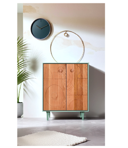 Meuble de rangement contemporain Sage Groove avec style cannelé et structure en bois de qualité supérieure, élément de décoration élégant pour le salon - Product Image 2
