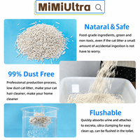 Litière pour chat au tofu imprimée sur mesure, 6L, faible teneur en poussière, biodégradable, écologique, jetable aux toilettes, pour commandes en gros de marques