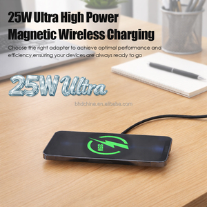 Chargeur sans fil magnétique 25W avec station de charge rapide USB-C <span class=keywords><strong>PD</strong></span> pour téléphones Samsung et iPhone 17 16 15 14 12 Pro Max - Product Image 5