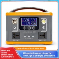 Générateur solaire 220V, alimentation de secours domestique, station de charge portable pour le camping en plein air, la randonnée et l'éclairage