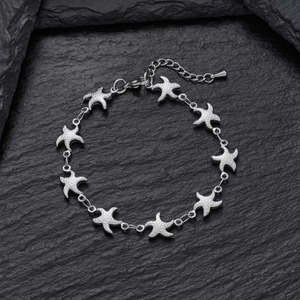Pulsera de Acero Inoxidable con Diseño de Delfín, Estrella de Mar y Concha para Mujer, Cadena de Mano, Tobillera de Verano para Playa, Joyería Metálica - Product Image 5