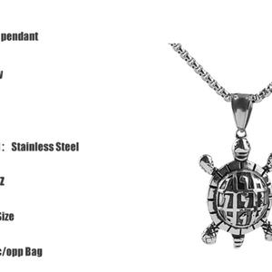 Colliers en acier inoxydable 316L avec pendentifs animaux 3D mignons en forme de tortue pour femmes et hommes, vente directe d'usine - Product Image 4