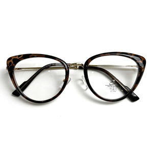 Montures de lunettes optiques œil de chat pour femmes, verres PC anti-lumière bleue, monture complète, taille moyenne, origine Taizhou - Product Image 1
