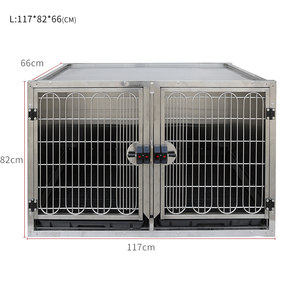 Ağır büyük modüler paslanmaz çelik Vet Pet köpek kafesi kulübesi kafesleri - Product Image 2