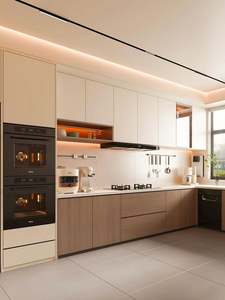 Meubles de cuisine modernes, armoires de cuisine modulaires, armoires de cuisine, cuisine personnalisée, meubles de cuisine, armoires de cuisine en acier inoxydable - Product Image 2