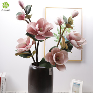 Artificial Magnolia Bouquet EVA Foam White Blue Pink Light Pink Bright Red Wedding Decor Natural Touch Gift - Product Image 4