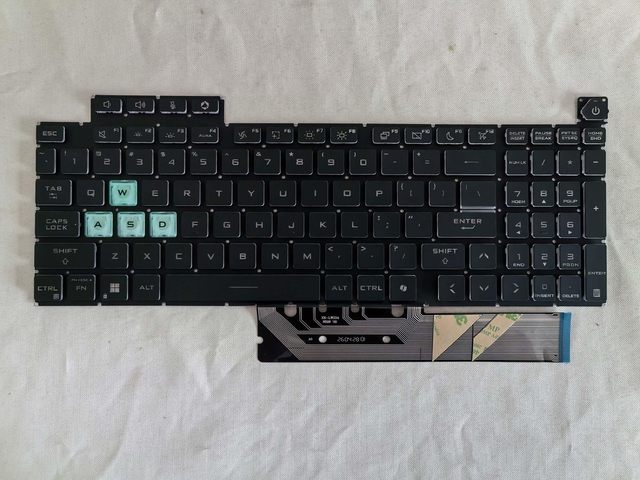 OEM ODM New Replacement US Colorful Backlit Keyboard for Gaming Laptop Black Without Frame Green WASD