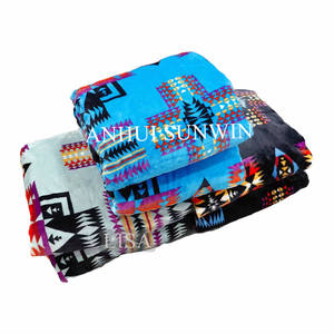 Manta polar personalizada de EE. UU., manta de tamaño King <span class=keywords><strong>azteca</strong></span> del sudoeste, manta de invierno Reversible para sofá cama, venta al por mayor - Product Image 3