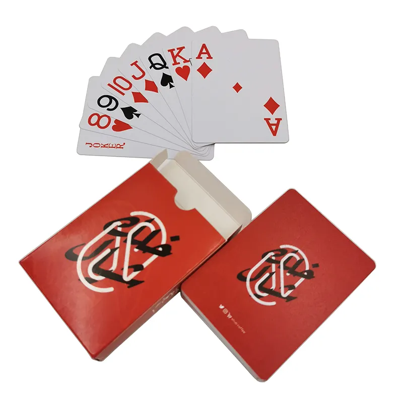 Zwart En Rood Magic Regelmatig Speelkaarten Waterdichte Pvc Oem Bedrukte Logo Poker Kaarten Standaard Decks Goocheltruc Met doos