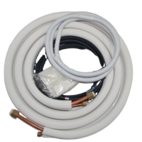 Tubería de Cobre Aislada para Aire Acondicionado 1/4 3/8 ASTM B280, Kit de Instalación de AC con Aislamiento de PE para Sistemas Split