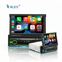 Autoradio Android BQCC 1Din 7 pouces avec écran rétractable, lecteur multimédia, Carplay RGB, GPS, WIFI, BT, RDS, USB, charge rapide, unité principale