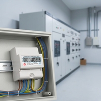Medidor de Energía Monofásico HUZI DDS6682 para Riel DIN, Clase 1.0 de Precisión, 80A Máx., MODBUS-RTU, a Prueba de Manipulaciones, Carcasa de PC Ignífuga, Pantalla LCD