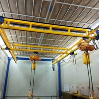 Système de grue à rail léger en profilé aluminium KBK, rail modulaire suspendu pour poste de travail en usine, manutention de matériaux, usage léger