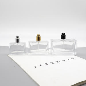 Flacon de parfum en verre de 50 ml, flacon cosmétique carré portable vide avec fermeture à pression, flacon vaporisateur pour femmes de 30 ml - Product Image 3