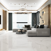 Carreaux de sol et de mur extérieurs en porcelaine blanche de Carrare, émaillés, isolants thermiquement, 600x600mm, marbre vitrifié, luxe