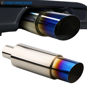 Универсальный 2 "Впускной 3,54", из нержавеющей стали, хромированные выхлопные наконечники для автомобилей, изготовленные на заказ, трубы для глушителя - Product Image 1