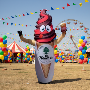 Modelo de Mascota de Globo Inflable con Movimiento de Mano para Publicidad Personalizada de Heladerías y Tiendas de Comida - Product Image 2