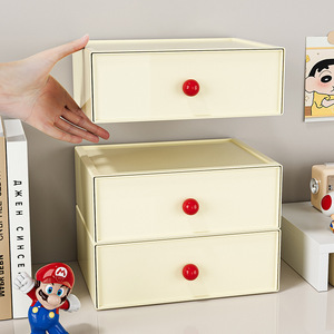 批发单层桌面收纳盒塑料抽屉式文具多功能整理架 - Product Image 3