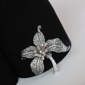 เครื่องประดับแฟชั่น LAVINA เงินแท้ทำมือ ประดับดอกไม้เพทายหรูหรา สำหรับงานหมั้น งานแต่งงาน และเป็นของขวัญ - Product Image 1