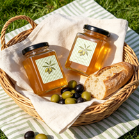 Pot à miel carré de luxe en verre de 50-730 ml, avec couvercle noir à visser, pour confiture, beurre de noix, épices