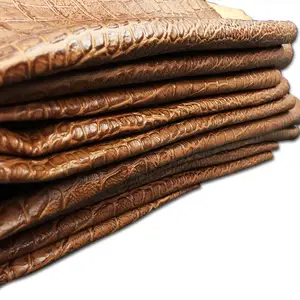 Whole crocodile grain cowhide genuine leather sofa leather