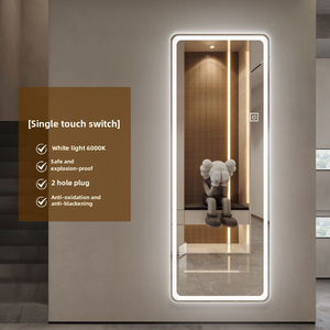 กระจกอัจฉริยะไฟ LED ติดผนังสี่เหลี่ยมสี่เหลี่ยมแบบไร้กรอบอเนกประสงค์สำหรับห้องนั่งเล่นและห้องน้ำ - Product Image 5